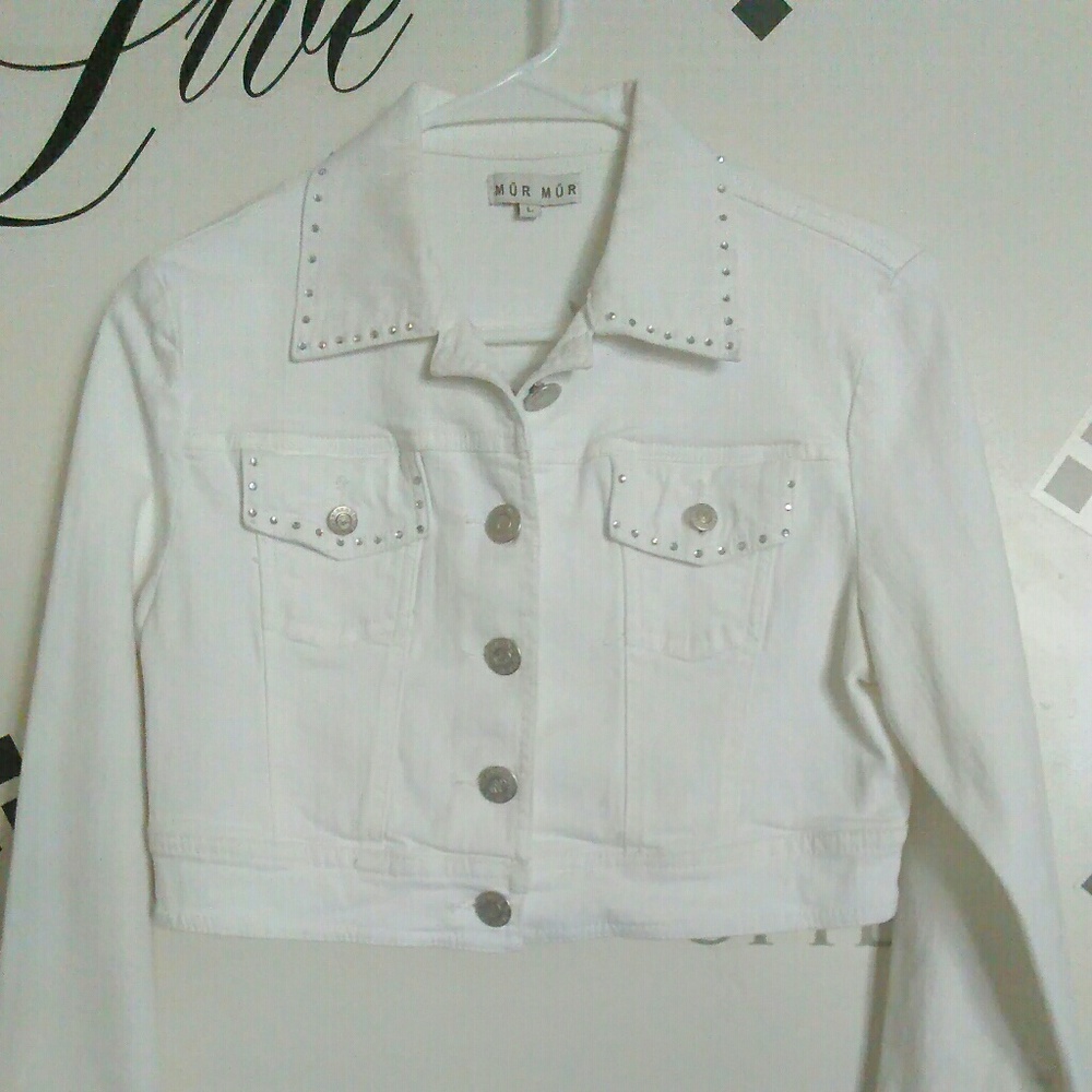 Mur Mur Women's white denim jacket